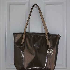 Michael Kors metallic tote